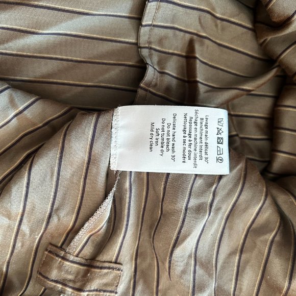 Faith Connexion 1/3 button up Silk & Viscose Striped Shirt - Picture 10 of 10